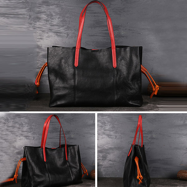 Classical Womens Genuine Leather Tote Bags Handbags Purses for Women Designer