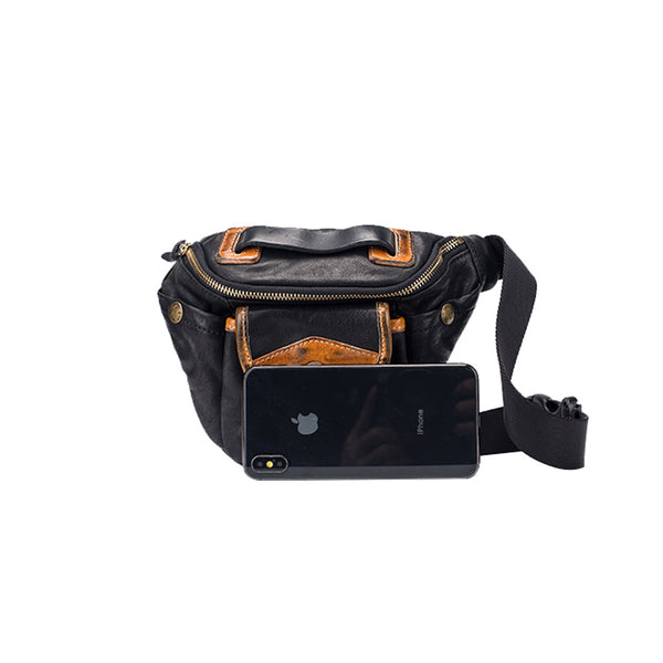 Cool Ladies Chest Sling Bag Waist Bag For Women Cowhide