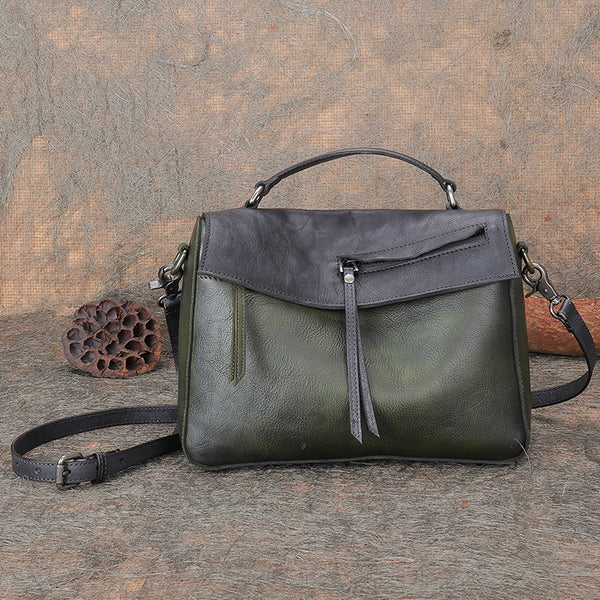 Womens Vintage Leather Handbags Cross Shoulder Bag For Women