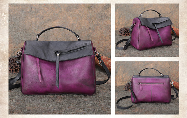 Womens Leather Satchel Bag Genuine Leather Handbags For Women