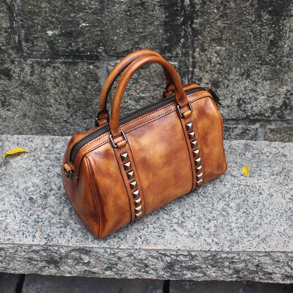 Cool-Rivets-Womens-Handbags-Brown-Leather-Shoulder-Bag-for-Women