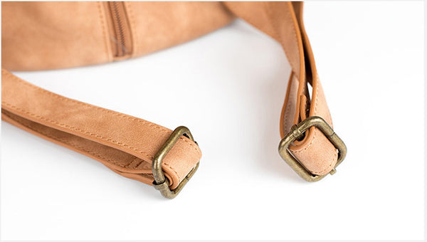 Cool Vegan Leather Flap Bbackpack Purse Rucksack Bag For Women Handmade