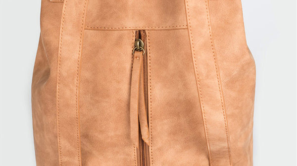Cool Vegan Leather Flap Bbackpack Purse Rucksack Bag For Women Vintage