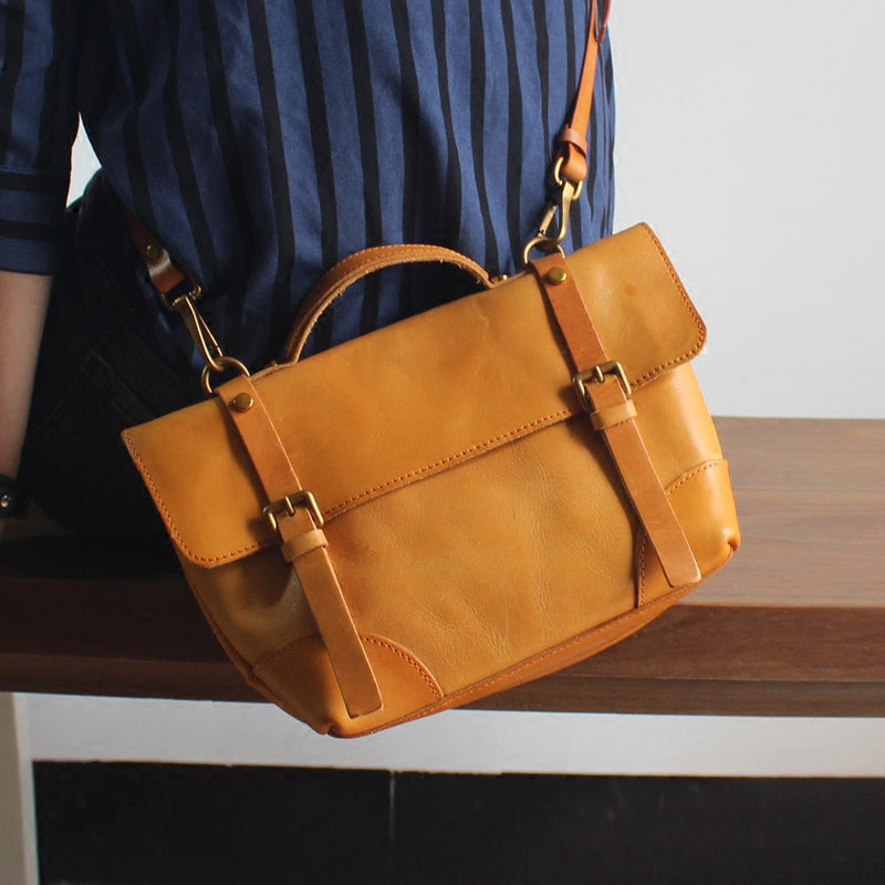 Cool Women's Brown Leather Satchel Bag Crossbody Bags Handbags ...