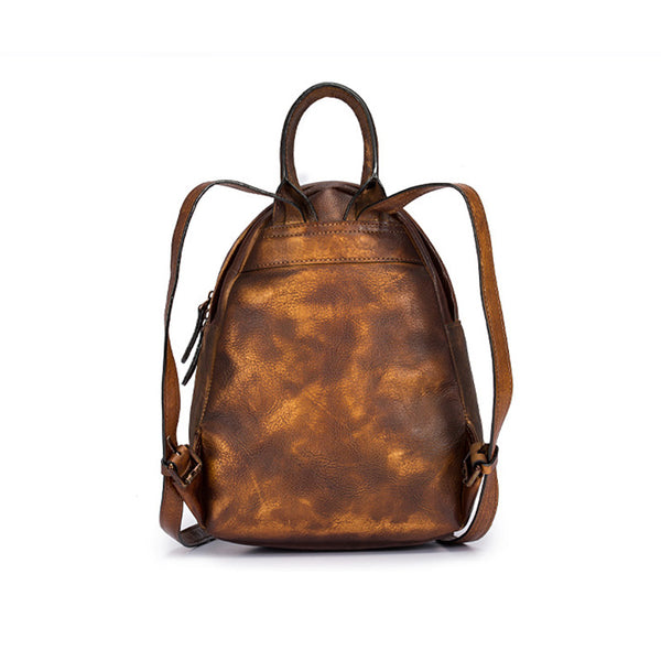 Cool Womens Backpack Vintage Dyeing Leather Backpacks for Women best