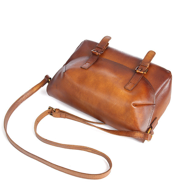 Cool Womens Brown Leather Satchel Bag Crossbody Bags Purse for Women