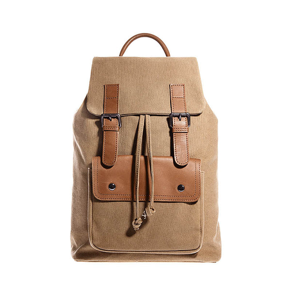 Cool Womens Canvas And Leather Laptop Backpack Purse School Rucksack Bags for Ladies Accessories