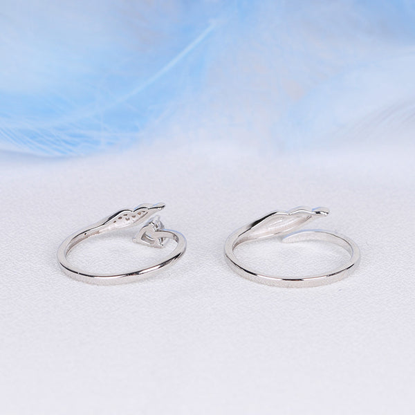 Couple Jewelry Moonstone Ring Silver Engage Ring Men Women beautiful