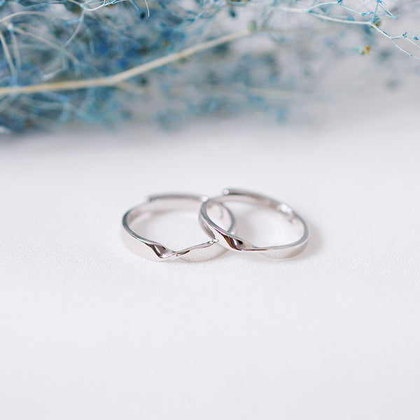Couple Rings Silver Lovers Jewelry Women Men promise ring