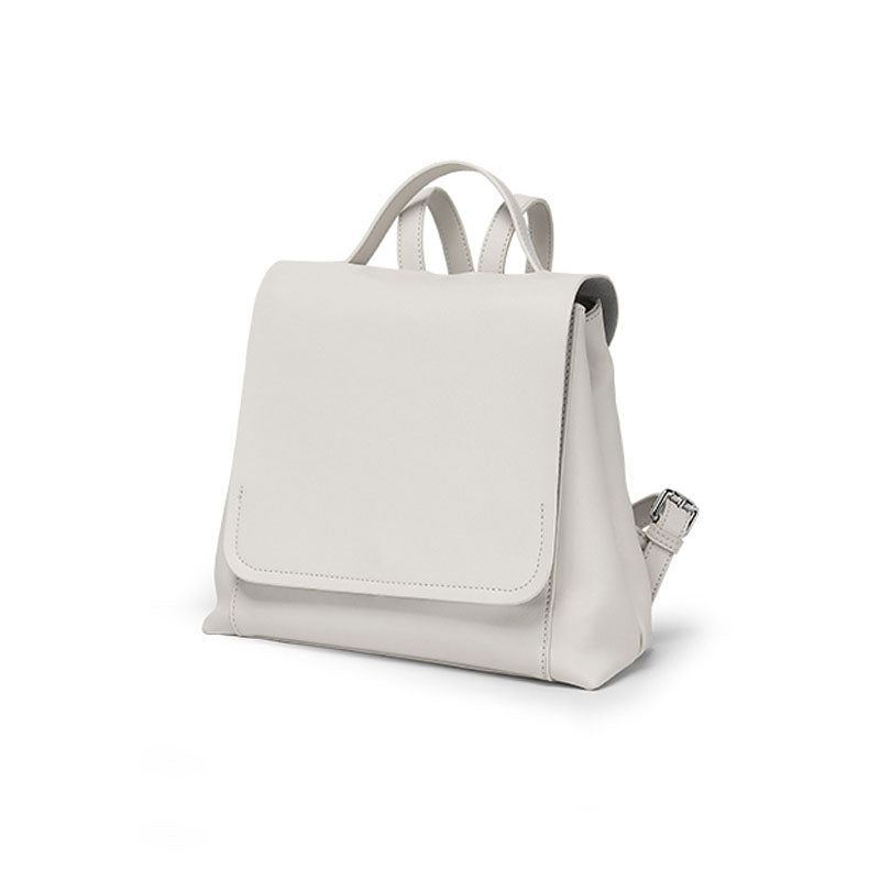 cute white leather backpacks Cute Ladies Leather Flap Backpack Bag Purse Small Rucksack for Women – igemstonejewelry