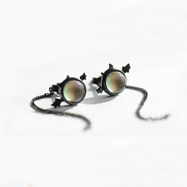 Cute Ladies Little Monster Silver Stud Earrings For Women Accessories