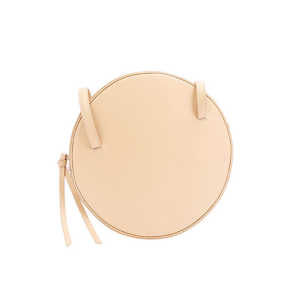 Cute Leather Womens Shoulder Bag Circle Handbags for Women Minimalism