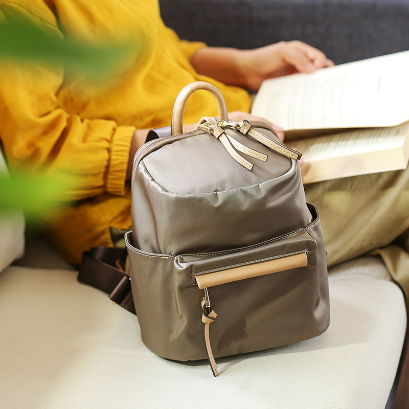 Fashion Womens Black Nylon Backpack Purse Small Rucksack Bag –  igemstonejewelry