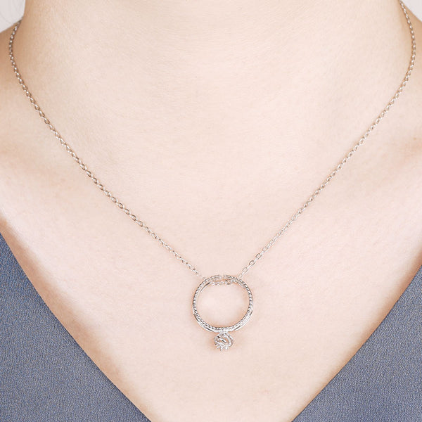 Cute Women's Fashion Diamond Rings Unique Moonstone Ring Pandant Necklace for Women Best