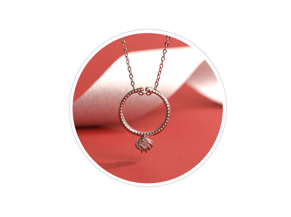 Cute Women's Fashion Diamond Rings Unique Moonstone Ring Pandant Necklace for Women Gift idea