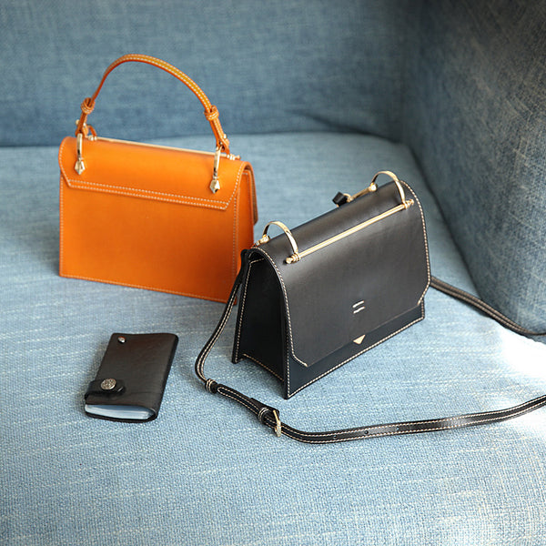 Cute Women's Genuine Leather Crossbody Satchel Bag Shoulder Handbags for Women Stylish