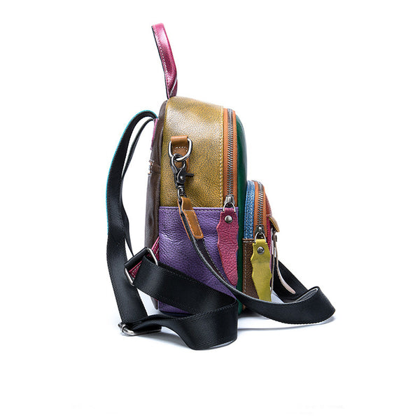 Cute Women's Mini Leather Backpack Bag Leather Convertible Backpack Shoulder Backpack For Women Chic