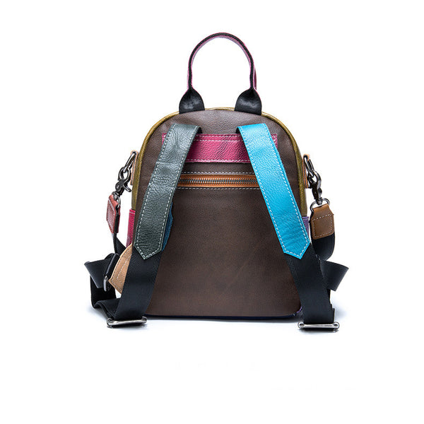 Cute Women's Mini Leather Backpack Bag Leather Convertible Backpack Shoulder Backpack For Women Cool