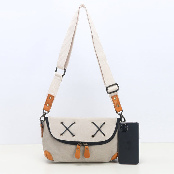 Cute Womens Canvas Shoulder Bags Canvas Crossbody Bag For Ladies Cool