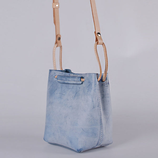 Cute Womens Leather Bucket Shoulder Bag Purse Handbags for Women Designer