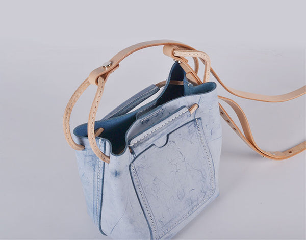 Cute Womens Leather Bucket Shoulder Bag Purse Handbags for Women Details