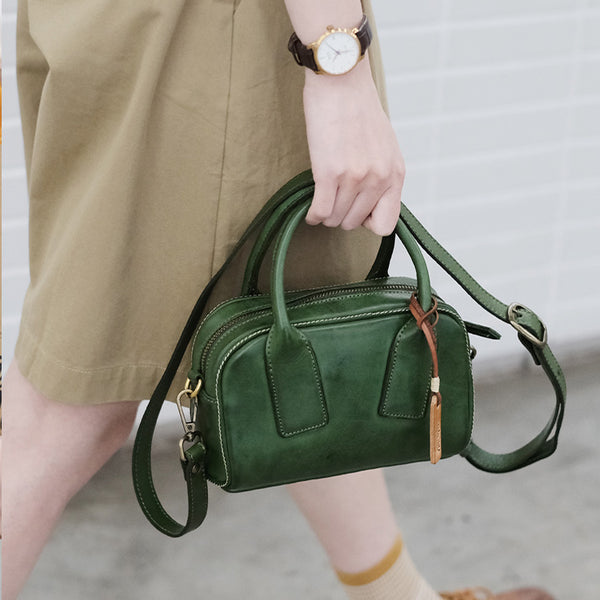 Cute Womens Mini Crossbody Purse Brown Leather Handbag For Women