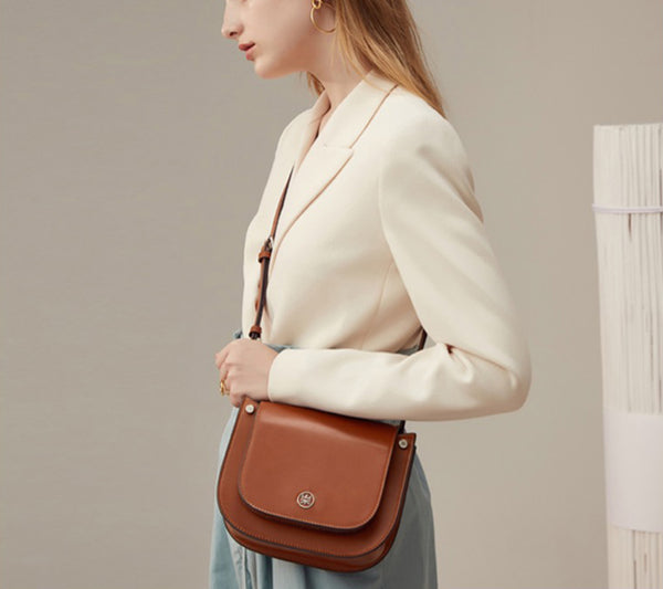 Cute Womens Saddle Bag Leather Crossbody Bags Shoulder Bag for Women designer