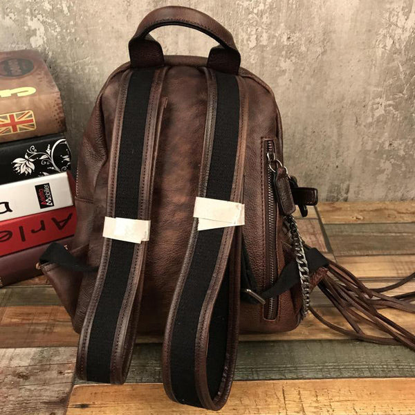 Cute Womens Small Genuine Leather Backpack Purse Trendy Backpacks for Women Beautiful