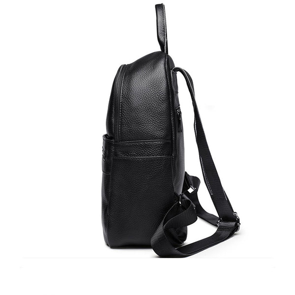 Cute Womens Soft Black Leather Backpack Purse Stylish Backpacks for Women Beautiful