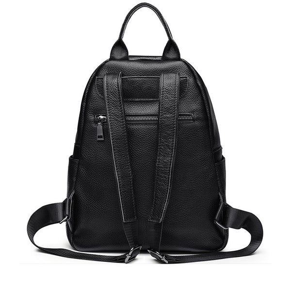 Cute Womens Soft Black Leather Backpack Purse Stylish Backpacks for Women
