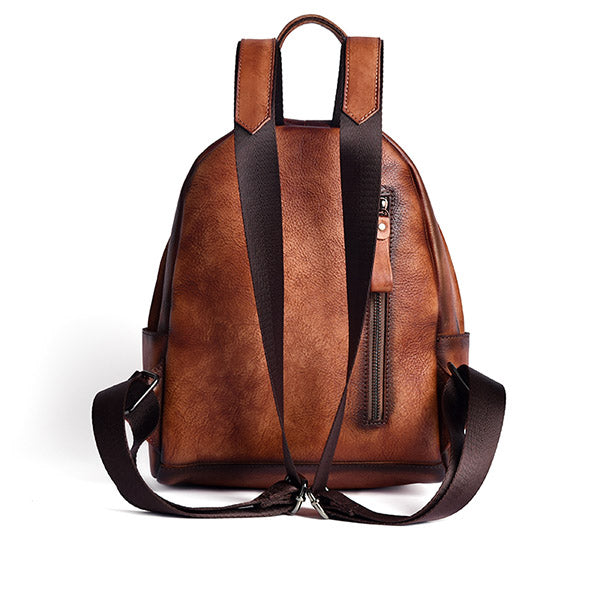 Designer Ladies Small Brown Leather Backpack Purse Bag Backpacks for Women Accessories