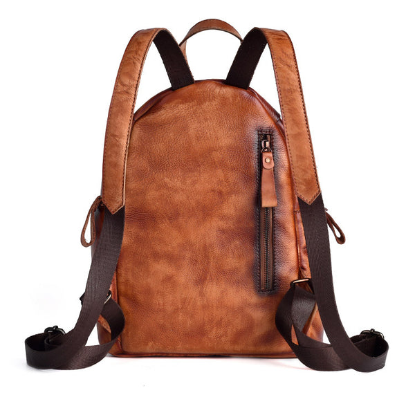 Designer Leather Women Backpack Purse Fashion Backpacks for Women Brown