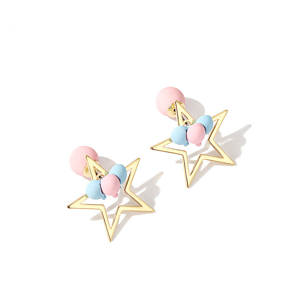 Designer Stars and Balloons Stud Earrings Fashion Jewelry Accessories Gift for Women