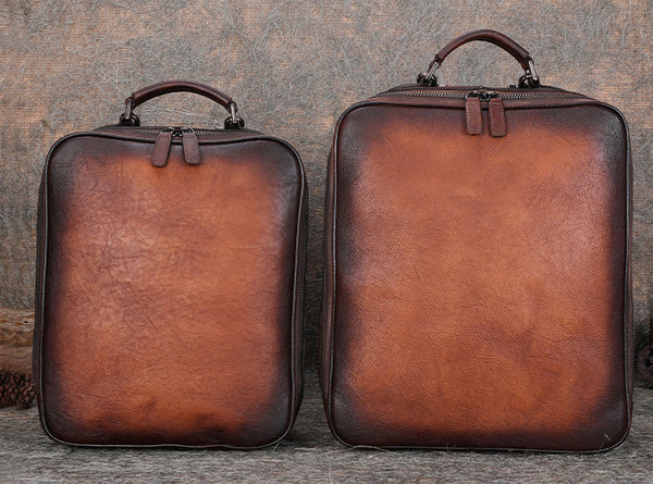 Designer Womens Brown Leather Laptop Backpack Purse Cool Backpacks for Women Original