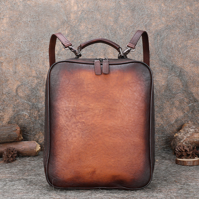 brown laptop backpack women& 39 Designer Womens Brown Leather Laptop Backpack Purse Cool Backpacks for Women