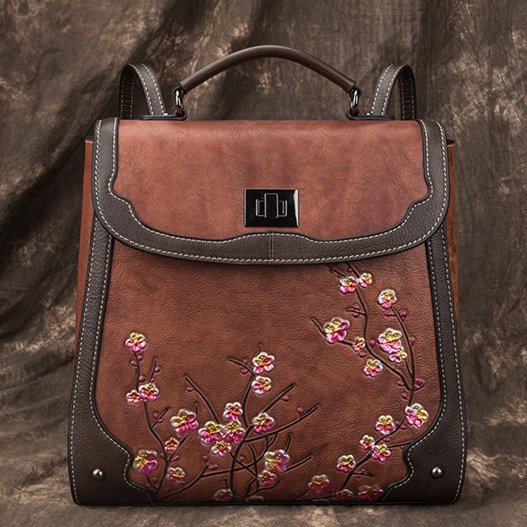 Designer Womens Leather Backpack Purse Shoulder Handbags for Women Cowhide