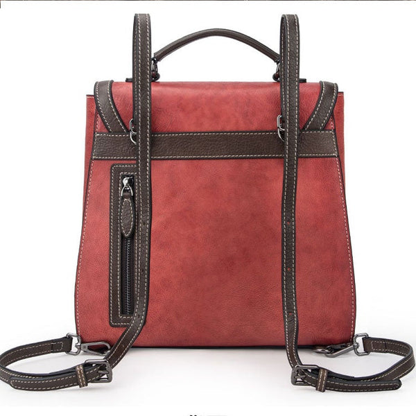 Designer Womens Leather Backpack Purse Shoulder Handbags for Women Genuine Leather
