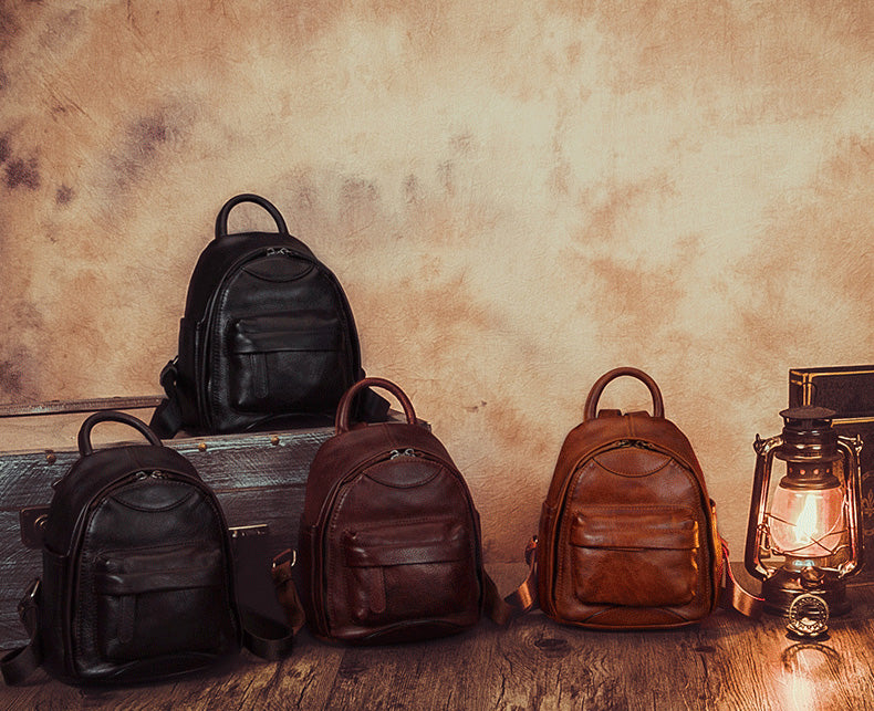 cute mini leather backpack womens personalizable Designer Womens Mini Leather Backpack Bag Purse Cute Backpacks for Wom – igemstonejewelry