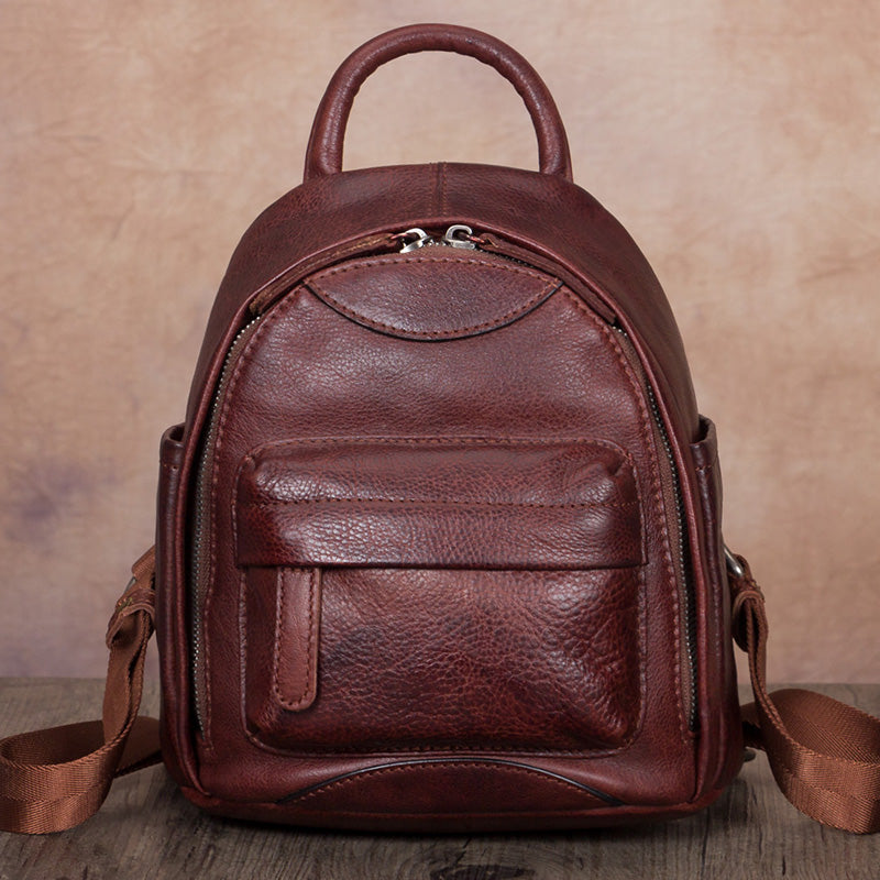 cute faux leather backpacks Designer Womens Mini Leather Backpack Bag Purse Cute Backpacks for Wom – igemstonejewelry