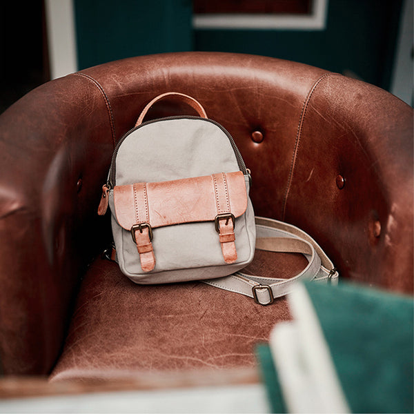 Designer Womens Mini Rucksack Leather Backpack Bag Purse Canvas Backpacks for Women Original