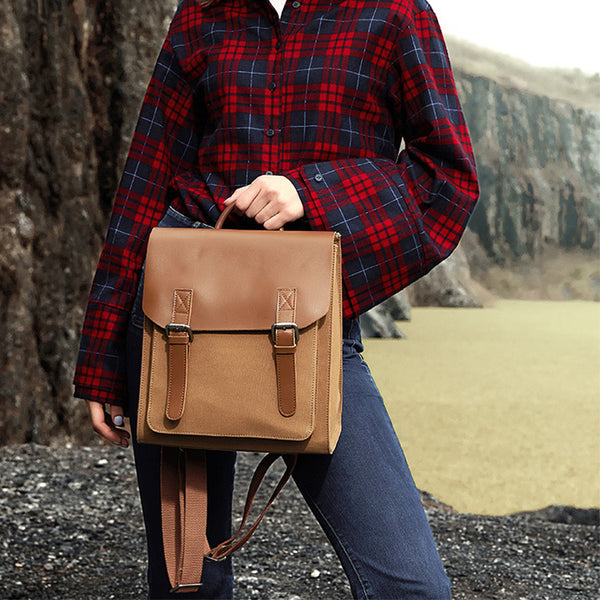 Designer Womens Small Rucksack Leather Backpack Bag