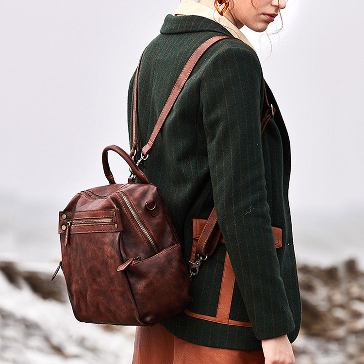 designer tan leather backpack Trendy Womens Tan Leather Backpack Purse Designer Backpacks for Women – igemstonejewelry