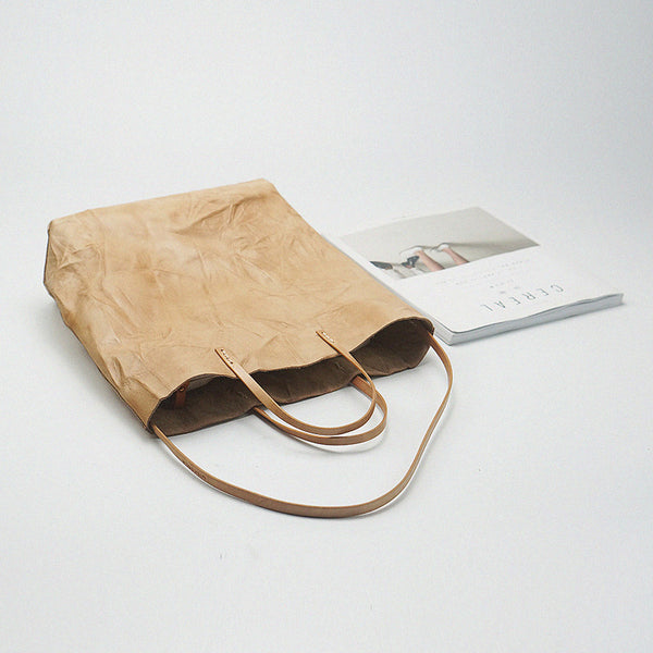 Designer Womens Wrinkle Genuine Leather Shoulder Tote Bags Handbags for Women Best