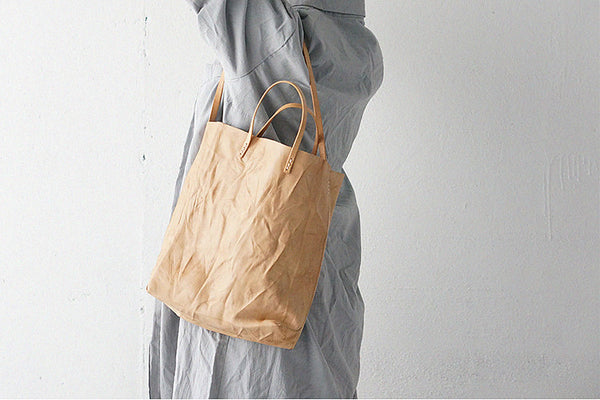 Designer Womens Wrinkle Genuine Leather Shoulder Tote Bags Handbags for Women Chic