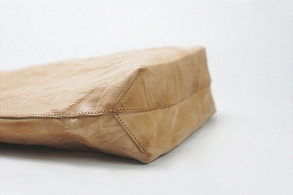 Designer Womens Wrinkle Genuine Leather Shoulder Tote Bags Handbags for Women Cute