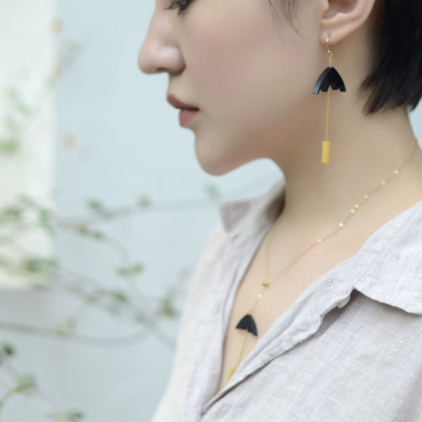 Designer Wood Dangle Earrings Gold Jewelry Accessories Women gift
