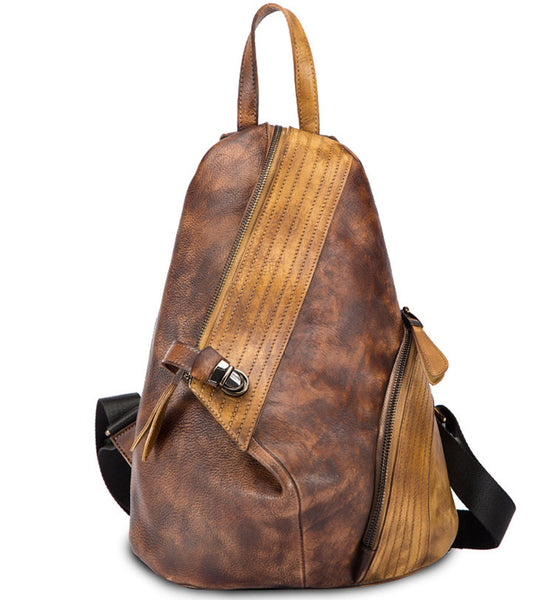 Dyed Leather Womens Backpack Purse Designer Backpacks for Women cowhide