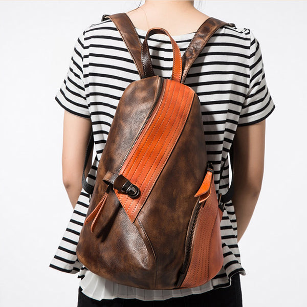 Dyed Leather Womens Backpack Purse Designer Backpacks for Women Original