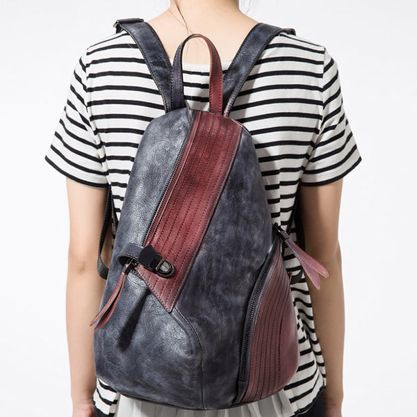 Dyed Leather Womens Backpack Purse Designer Backpacks for Women work bag
