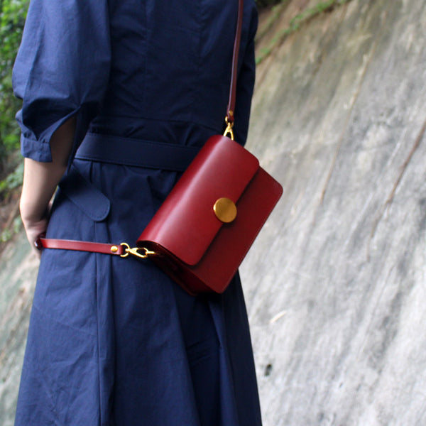Elegant Womens Leather Satchel Bag Leather Crossbody Bags Shoulder Bag Handmade